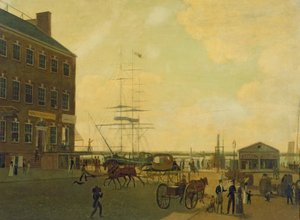 Piede di Cortlandt Street, New York City, c.1818-49 da American School