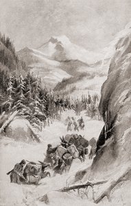 Fremont nelle Montagne Rocciose, Nord America durante la sua quarta spedizione del 1848, da 