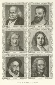 Poeti francesi, autori, P J De Beranger, Rabelais, Fenelon, George Sand, Montaigne, Voltaire da American School