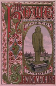 Copertina del catalogo della mostra della macchina da cucire Howe, 1876 da American School