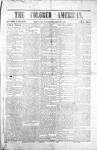 Prima pagina di The Colored American, 30 dicembre 1865 da American School