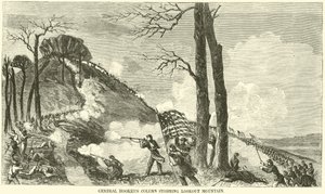 Colonna del generale Hooker che assalta Lookout Mountain, novembre 1863 da American School