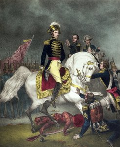 Il generale William Henry Harrison alla Battaglia di Tippecanoe nel 1811 da American School