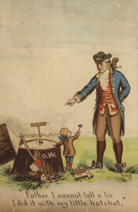 George Washington che confessa a suo padre da American School