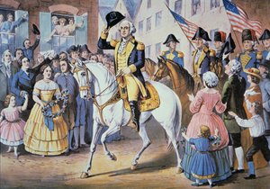 George Washington entra a New York City, 25 novembre da American School