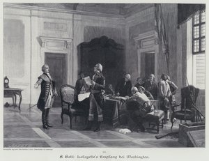 George Washington accoglie il marchese de Lafayette da American School