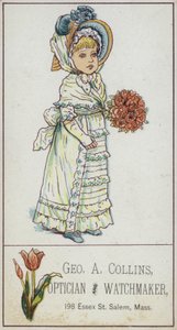 Ragazza che porta un bouquet da American School