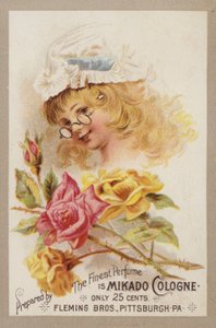 Ragazza con cappello da domestica e occhiali da American School