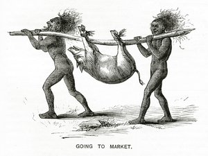 Andare al mercato, illustrazione da Appletons Journal, 4 maggio 1872