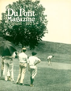 Giocare a Golf, copertina della rivista DuPont, agosto 1923