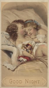 Buonanotte, bambini che dormono nel letto da American School