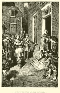 Il governatore Berkeley e gli insorti (litografia) da American School