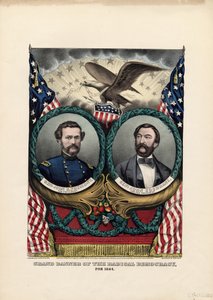 Grande bandiera della democrazia radicale, 1864 da American School