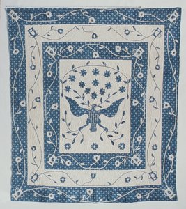 Grande sigillo degli Stati Uniti trapunta di Susan Strong, Maryland o Ohio, c.1830