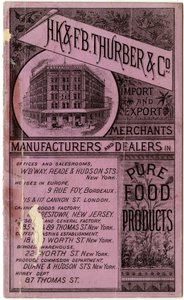 H.K. & F.B. Thurber & Co. opuscolo commerciale, recto da American School