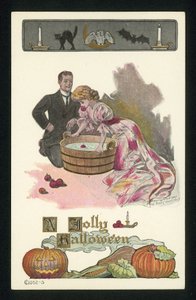 Cartolina di auguri di Halloween da American School