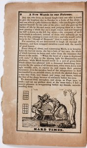 Tempi Duri, pagina 2 da The American Comic Almanac per il 1838 da American School