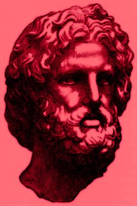 Testa di Zeus, illustrazione da History of Greece di Victor Duruy, pubblicato nel 1890