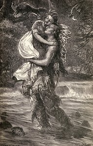 Hiawatha e Minnehaha, illustrazione dal poema 