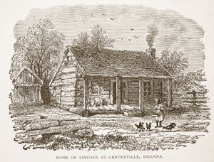 Casa di Lincoln a Gentryville, Indiana, da un libro pub. 1896
