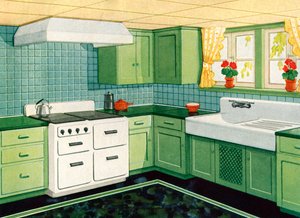 Cucina americana ideale degli anni 