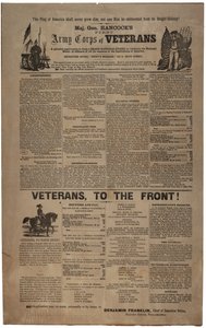 Manifesto di reclutamento illustrato di Filadelfia per il Primo Corpo d
