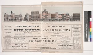 Illustrazione da Baxters Panoramic Business Directory di Philadelphia, 1860 da American School