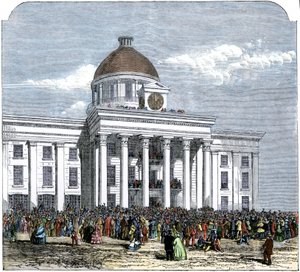 Inaugurazione del presidente Jefferson Davis come presidente dello Stato confederato d