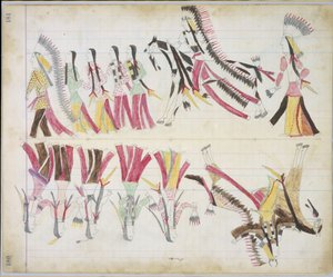 Danza indiana, illustrazione dal Black Horse Ledger, 1877-79 da American School