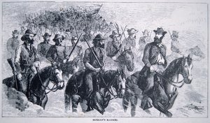 I razziatori di John Hunt Morgan (1825-64) da American School