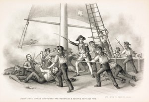 John Paul Jones cattura la Contessa e Serapis, 23 settembre 1779, pub.1885 da American School