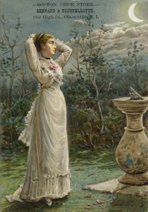 Signora che guarda la luna