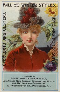 Signora in abito rosso e cappello