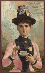 Signora che mescola una tazza di tè