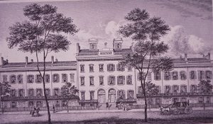 LeRoy Place nel 1831, parte di quella che ora è Bleecker Street nel Greenwich Village da American School