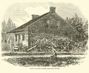Quartier generale di Lee, Seminary Ridge, luglio 1863 da American School