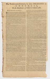Lettera delle Dodici Colonie Unite agli abitanti della Gran Bretagna da American School