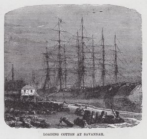 Caricamento del Cotone a Savannah (incisione)