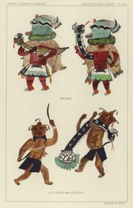 Macibol, Palulukon e Tatcukti (litografia a colori) da American School