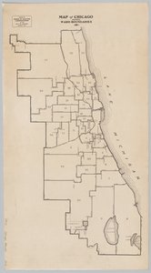Mappa di Chicago con i confini dei quartieri da American School