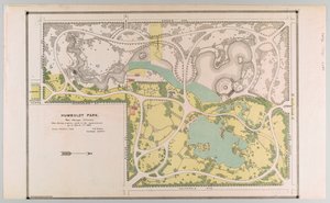 Mappa di Humboldt Park che mostra i miglioramenti del parco, Chicago, Illinois