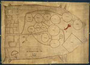 Mappa delle Terre degli Indiani Nativi, c.1721-25 da American School