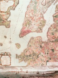 Mappa di New York nel 1766-67 da American School