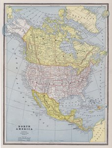 Mappa del Nord America da American School
