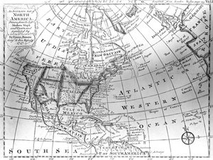 Mappa del Nord America, 1747