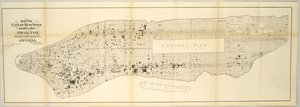 Mappa della città di New York che mostra la posizione del vaiolo, dal 1 maggio 1874 al 30 aprile 1875 da American School