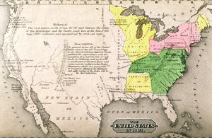 Mappa degli Stati Uniti nel 1803, da 