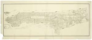 Mappa della città di New York, realizzata sotto la direzione dei Commissari del Dipartimento dei Vigili del Fuoco Metropolitano, che mostra la posizione degli edifici in possesso e uso del Dipartimento dei Vigili del Fuoco Metropolitano e del Dipartimento  da American School