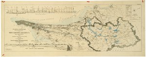 Mappa del nuovo acquedotto di Croton, vecchio acquedotto e condotta del fiume Bronx, anche i bacini idrografici di Croton, Bronx da American School