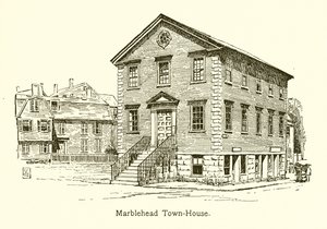 Casa comunale di Marblehead (incisione) da American School